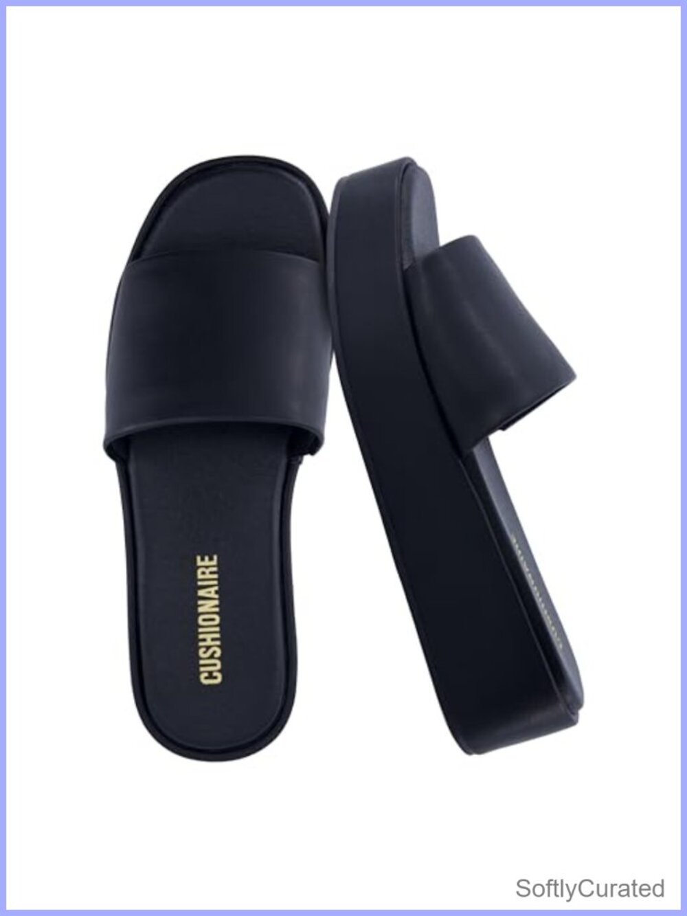 Women's Cushionaire Kudos Platform Slide Sandals Vegan Wide Fit Casual